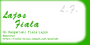 lajos fiala business card